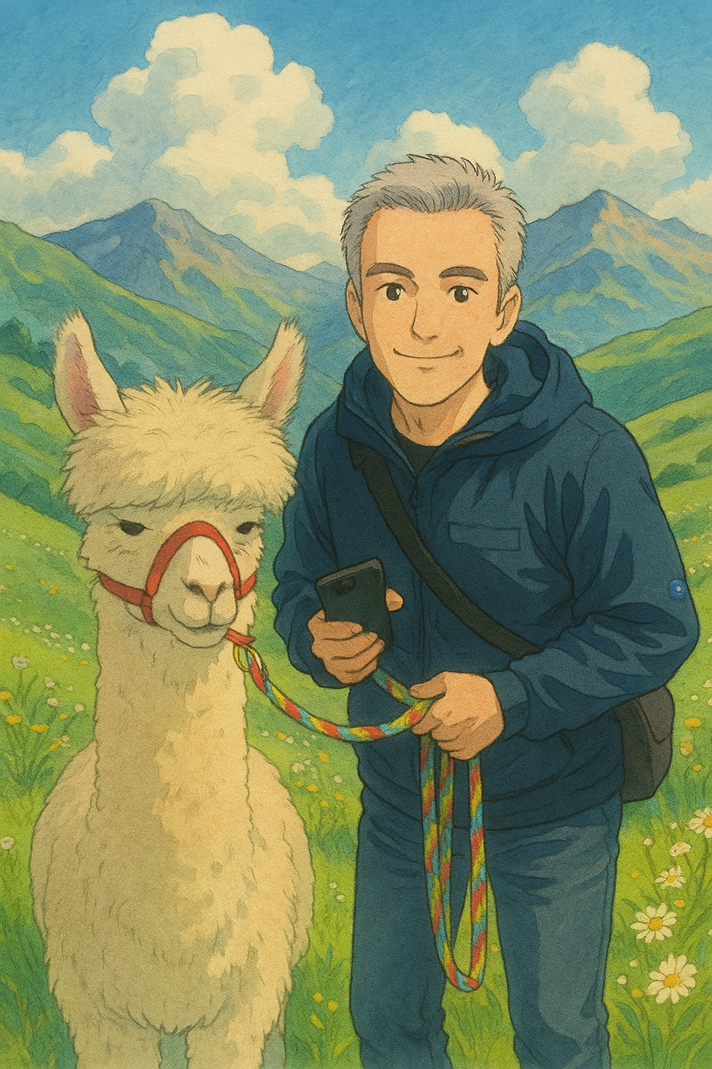 Ghibli Stil - Ich mit Alpaka